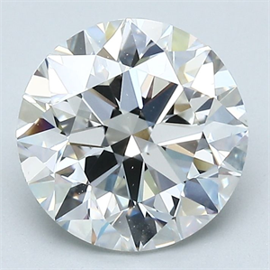 Picture of Natural Diamond 2.50 Carats, Round with Excellent Cut, H Color, VS2 Clarity and Certified by GIA