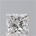 Natural Diamond 0.91 Carats, Princess with  Cut, E Color, SI1 Clarity and Certified by GIA