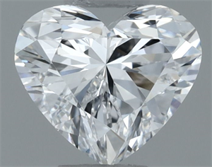 Picture of Natural Diamond 0.50 Carats, Heart with  Cut, D Color, SI1 Clarity and Certified by GIA