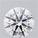Lab Grown Diamond 3.87 Carats, Round with Excellent Cut, E Color, VVS2 Clarity and Certified by GIA