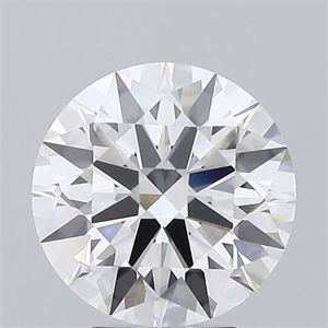 Picture of Lab Grown Diamond 3.87 Carats, Round with Excellent Cut, E Color, VVS2 Clarity and Certified by GIA