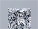 Diamante Natural 0.51 quilates, Princesa , Color D, claridad VVS2 y certificado GIA