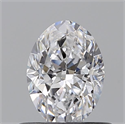 Natural Diamond 0.50 Carats, Oval with  Cut, D Color, VVS1 Clarity and Certified by GIA