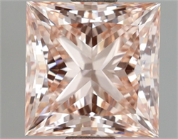Picture of Lab Grown Diamond 2.55 Carats, Princess with  Cut, Fancy Intense Pink Color, VVS2 Clarity and Certified by IGI