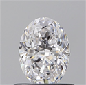 Natural Diamond 0.58 Carats, Oval with  Cut, D Color, VVS2 Clarity and Certified by GIA