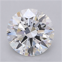 Lab Grown Diamond 3.25 Carats, Round with Ideal Cut, E Color, VS1 Clarity and Certified by IGI