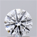 Lab Grown Diamond 1.24 Carats, Round with Ideal Cut, D Color, VVS2 Clarity and Certified by IGI