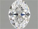 Natural Diamond 0.70 Carats, Oval with  Cut, D Color, VVS2 Clarity and Certified by GIA
