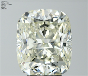 Picture of Natural Diamond 5.03 Carats, Cushion with  Cut, J Color, SI1 Clarity and Certified by IGI