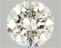 Natural Diamond 4.02 Carats, Round with Excellent Cut, K Color, SI1 Clarity and Certified by IGI