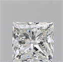 Natural Diamond 0.70 Carats, Princess with  Cut, J Color, VVS1 Clarity and Certified by GIA