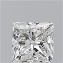 Natural Diamond 0.70 Carats, Princess with  Cut, J Color, VVS1 Clarity and Certified by GIA