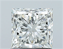 Natural Diamond 1.01 Carats, Princess with  Cut, I Color, VVS1 Clarity and Certified by GIA