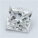 Natural Diamond 3.06 Carats, Princess with  Cut, D Color, SI1 Clarity and Certified by GIA