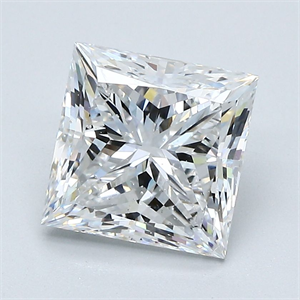 Picture of Natural Diamond 3.06 Carats, Princess with  Cut, D Color, SI1 Clarity and Certified by GIA