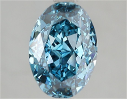 Picture of Lab Grown Diamond 2.35 Carats, Oval with  Cut, Fancy Vivid Blue Color, VS1 Clarity and Certified by IGI
