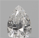 Natural Diamond 0.18 Carats, Pear with  Cut, F Color, SI1 Clarity and Certified by IGI