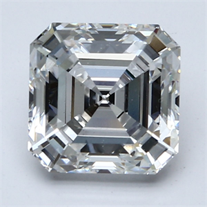 Picture of Lab Grown Diamond 2.61 Carats, Asscher with  Cut, D Color, VVS1 Clarity and Certified by IGI