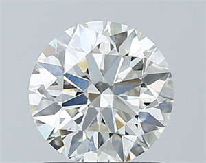 Picture of Natural Diamond 1.01 Carats, Round with Excellent Cut, J Color, VS2 Clarity and Certified by GIA