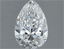 Natural Diamond 0.60 Carats, Pear with  Cut, G Color, VVS2 Clarity and Certified by GIA