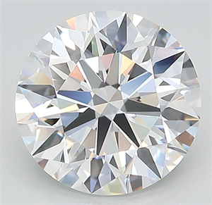 Picture of Lab Grown Diamond 3.01 Carats, Round with Ideal Cut, D Color, IF Clarity and Certified by IGI