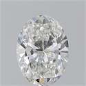 Natural Diamond 0.50 Carats, Oval with  Cut, H Color, VS2 Clarity and Certified by GIA