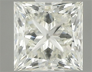 Picture of Natural Diamond 0.50 Carats, Princess with  Cut, J Color, IF Clarity and Certified by IGI