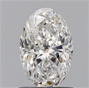 Natural Diamond 0.82 Carats, Oval with  Cut, F Color, SI1 Clarity and Certified by GIA