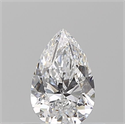 Natural Diamond 0.50 Carats, Pear with  Cut, D Color, SI1 Clarity and Certified by GIA