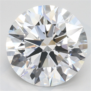 Picture of Lab Grown Diamond 4.03 Carats, Round with Excellent Cut, D Color, VVS1 Clarity and Certified by GIA