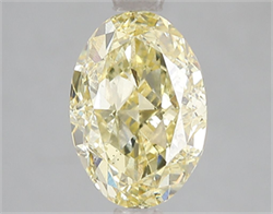Picture of Lab Grown Diamond 3.01 Carats, Oval with  Cut, Fancy Vivid Yellow Color, VS1 Clarity and Certified by IGI