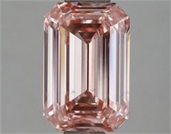Picture of Lab Grown Diamond 1.61 Carats, Emerald with  Cut, Fancy Intense Pink Color, VS2 Clarity and Certified by IGI