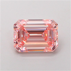 Picture of Lab Grown Diamond 2.06 Carats, Emerald with  Cut, Fancy Intense Pink Color, VS1 Clarity and Certified by IGI