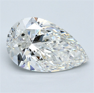 Picture of Natural Diamond 4.01 Carats, Pear with  Cut, G Color, VS2 Clarity and Certified by GIA