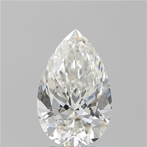 Picture of Natural Diamond 3.70 Carats, Pear with  Cut, H Color, VS2 Clarity and Certified by GIA