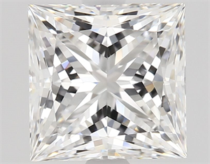 Picture of Natural Diamond 1.55 Carats, Princess with  Cut, E Color, VVS1 Clarity and Certified by GIA