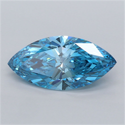 Picture of Lab Grown Diamond 1.98 Carats, Marquise with  Cut, Fancy Vivid Blue Color, VVS2 Clarity and Certified by IGI