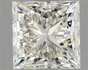 Picture of Natural Diamond 1.02 Carats, Princess with  Cut, J Color, VS2 Clarity and Certified by GIA