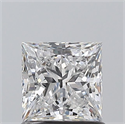 Natural Diamond 1.00 Carats, Princess with  Cut, E Color, SI1 Clarity and Certified by GIA