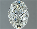 Natural Diamond 1.30 Carats, Oval with  Cut, I Color, VS2 Clarity and Certified by IGI