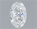 Natural Diamond 0.70 Carats, Oval with  Cut, D Color, VVS1 Clarity and Certified by GIA