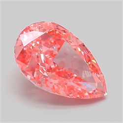 Picture of Lab Grown Diamond 2.06 Carats, Pear with  Cut, Fancy Vivid Pink Color, VVS2 Clarity and Certified by IGI