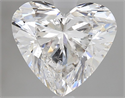 Natural Diamond 1.71 Carats, Heart with  Cut, F Color, SI2 Clarity and Certified by GIA