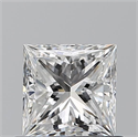 Natural Diamond 0.74 Carats, Princess with  Cut, F Color, VVS1 Clarity and Certified by GIA
