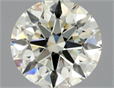 Natural Diamond 0.65 Carats, Round with Excellent Cut, N Color, VVS2 Clarity and Certified by GIA
