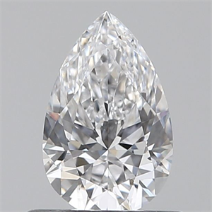 Picture of Natural Diamond 0.52 Carats, Pear with  Cut, D Color, VVS1 Clarity and Certified by GIA