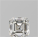 Natural Diamond 0.50 Carats, Asscher with  Cut, I Color, VS1 Clarity and Certified by GIA