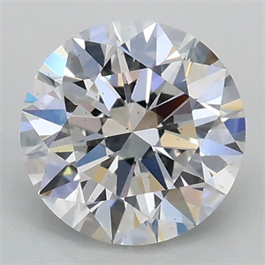 Picture of Lab Grown Diamond 1.00 Carats, Round with Ideal Cut, D Color, VS2 Clarity and Certified by IGI