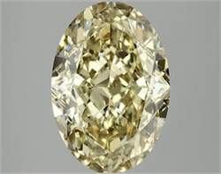 Picture of Lab Grown Diamond 4.05 Carats, Oval with  Cut, Fancy Intense Yellow Color, VS2 Clarity and Certified by IGI