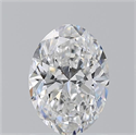 Natural Diamond 1.20 Carats, Oval with  Cut, F Color, SI2 Clarity and Certified by GIA